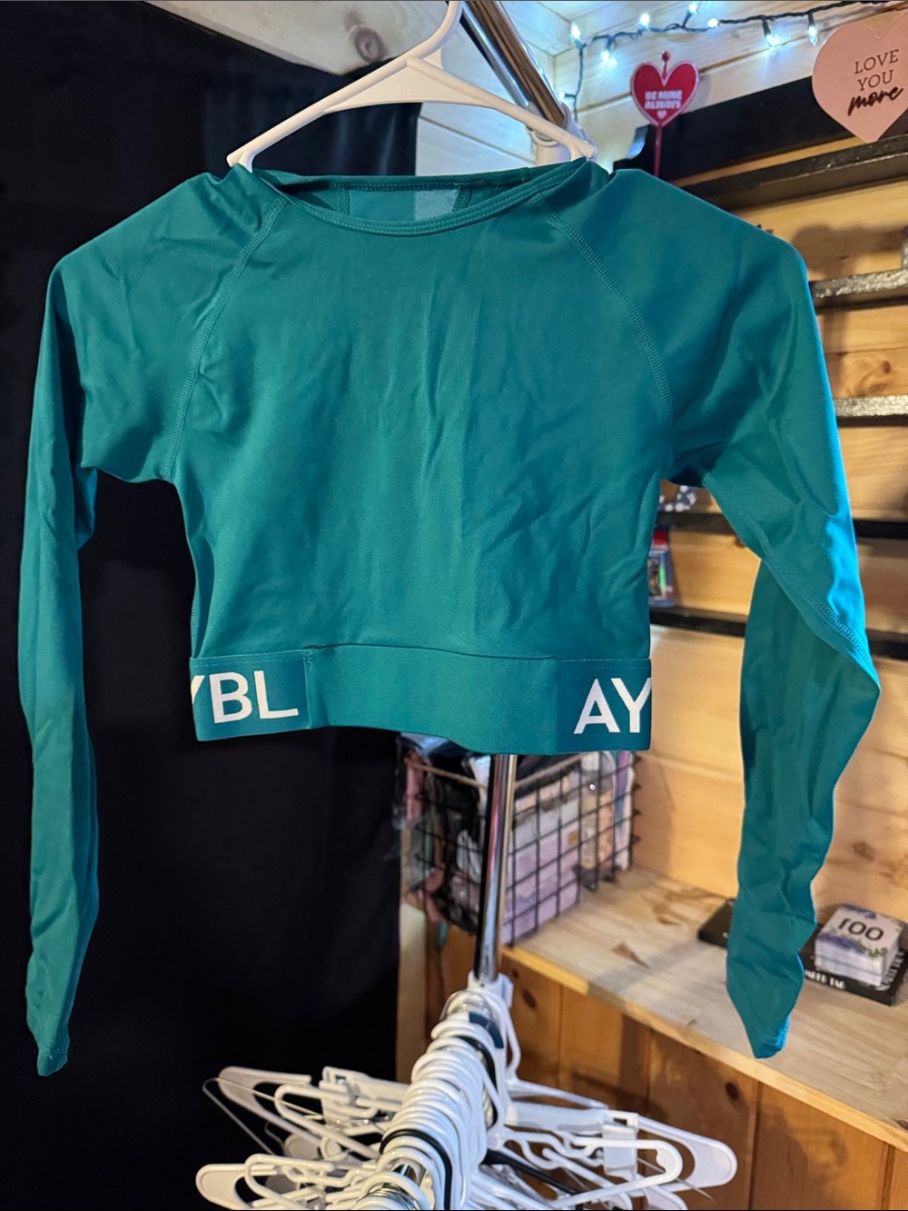 AYBL Teal Athletic Top with Branded Tag
